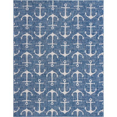 Tapis d'extérieur Ayton couleur mer