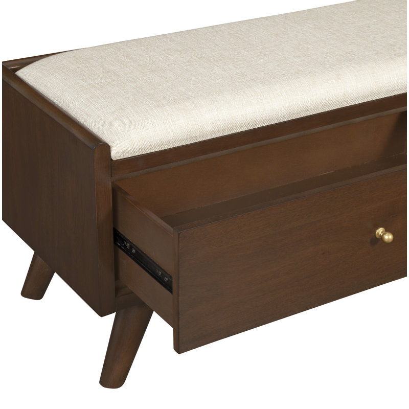 Banc de rangement de 59 po Williams, Noyer