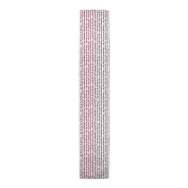 Conswella Rectangle Striped Polyester Table Runner, Purple, 16" D x 90" L