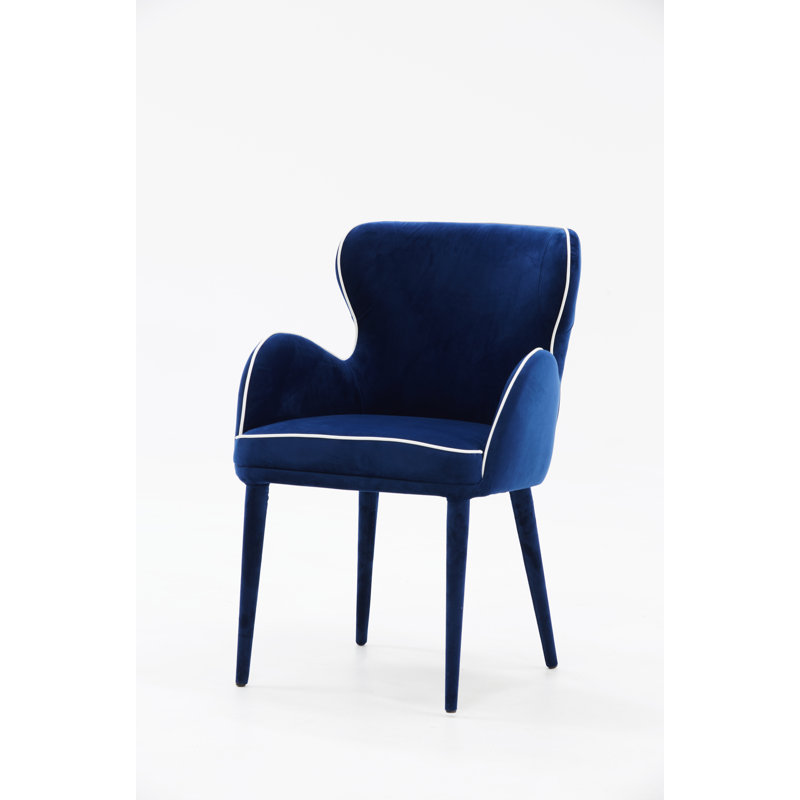 Chaise rembourrée Americus, Bleu