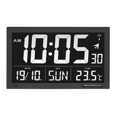 Digital Alarm Clock in Black
