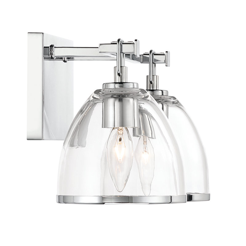 Meuble-lavabo 2 lumières Wynnfrost, Chrome, 120 Watts