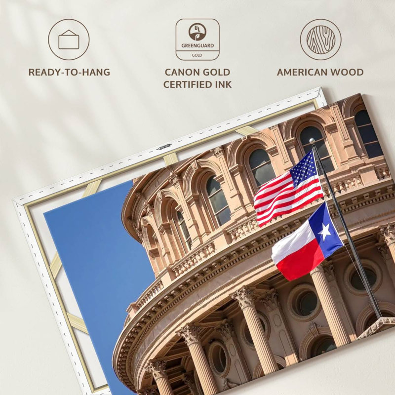 Drapeaux de Nicci au Texas Capitol, H 30 po x l 45 po