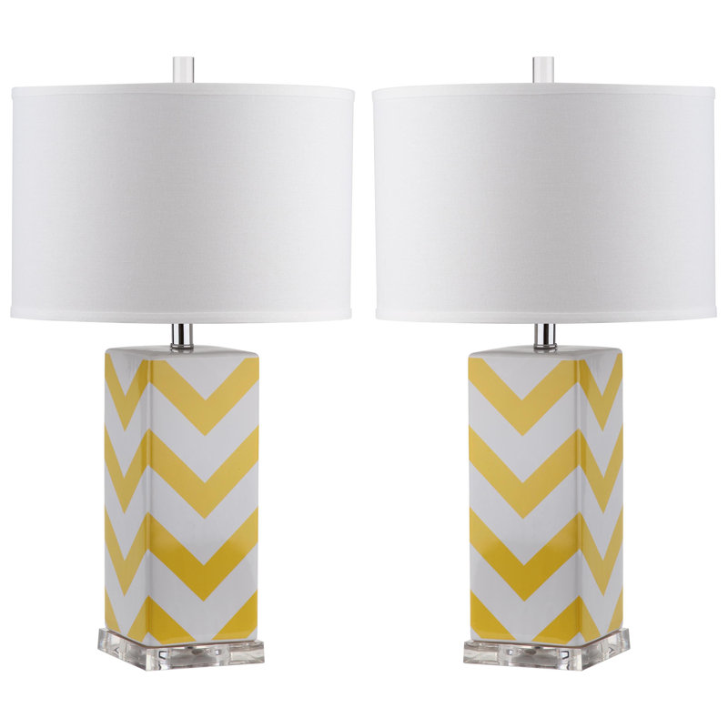 Ensemble de lampe de table 27" giada, Jaune