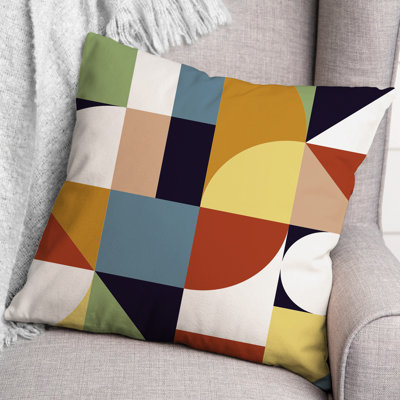 Geometric Outdoor Reversible Throw Pillow