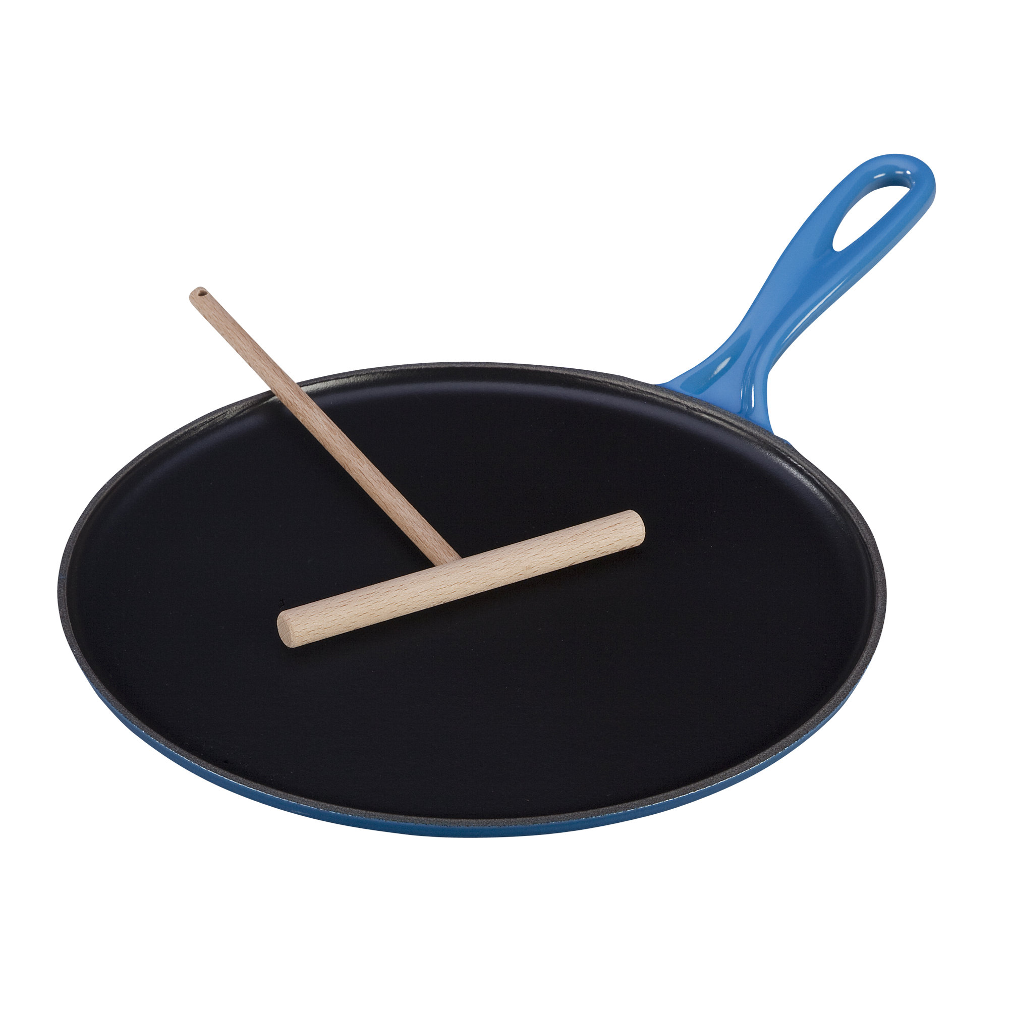 Le Creuset Cast Iron Crepe Pan with Rateau and Spatula, Marseille
