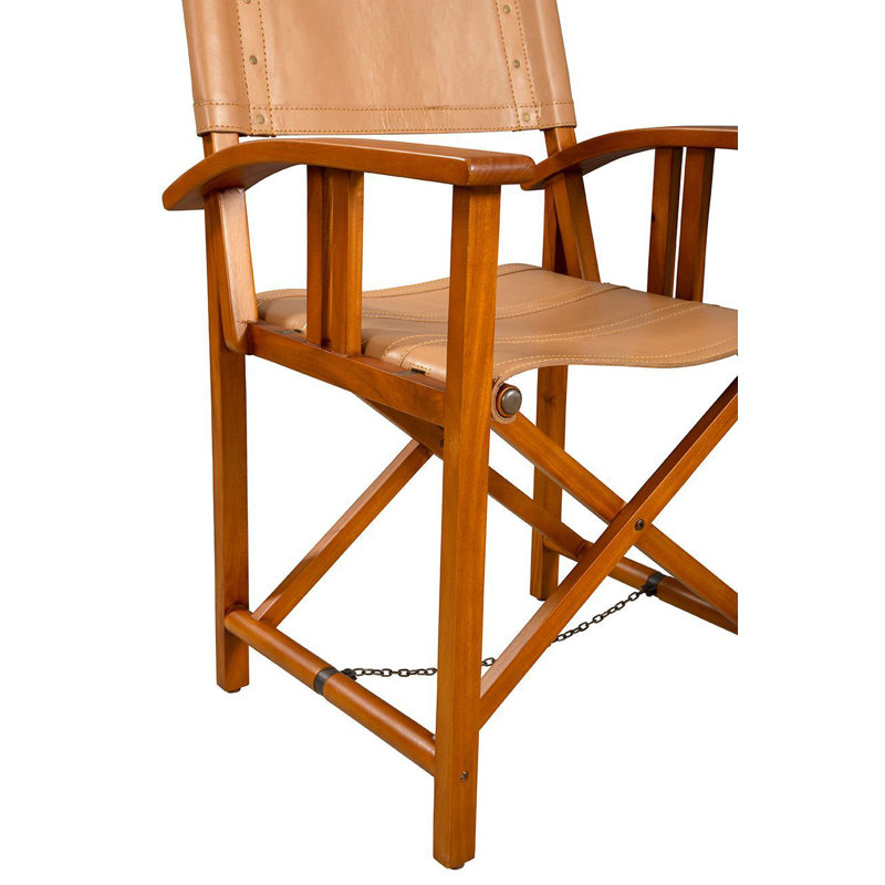 Balago Leather Folding Chair, Brown