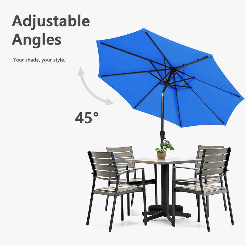  Parasol d'extérieur 90 po, Bleu
