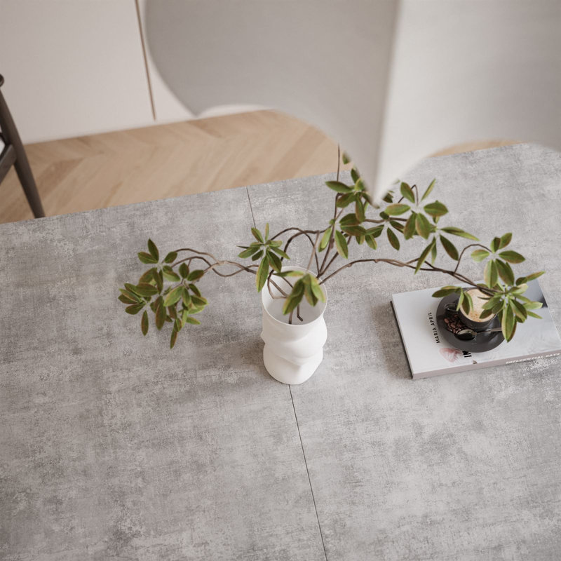 Extendable table ARTON II  140 cm, "U" legs, Black, Bellatro Grey