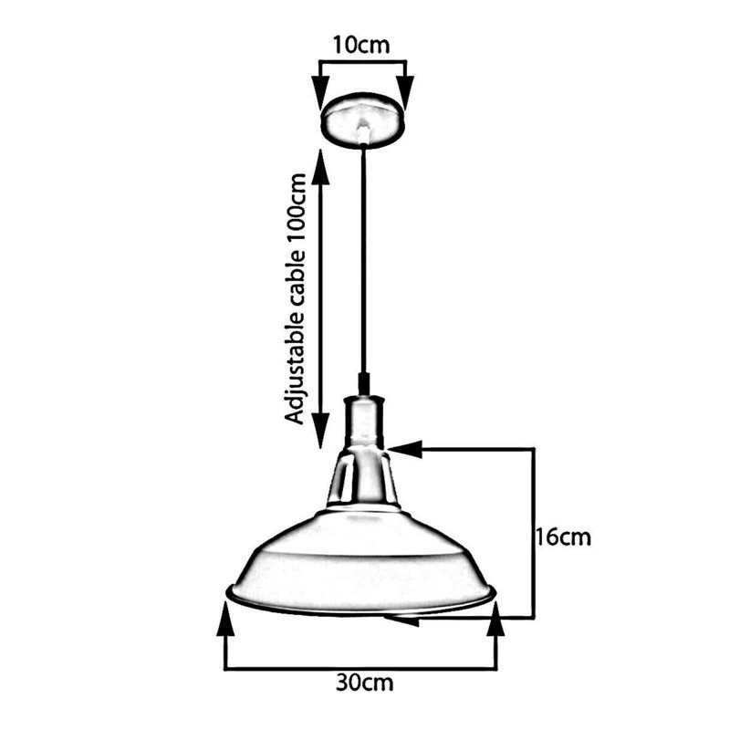 Rosecrest 1 - Light Dome Pendant, Red