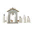 11-Piece Ivory Resin Nativity Figurine Set