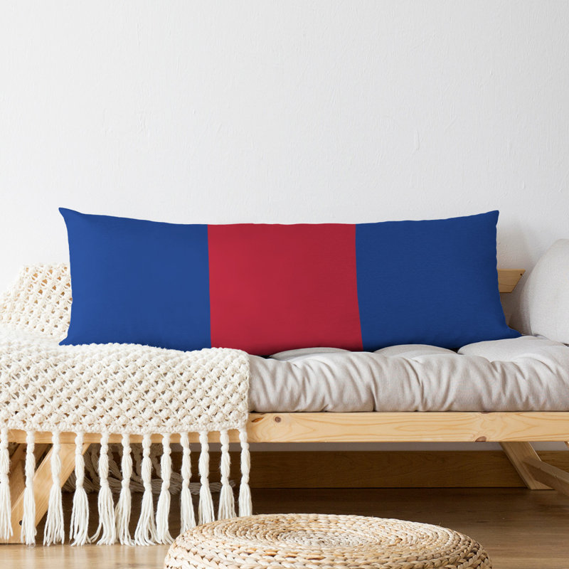 Stripes Medium Polyester/Polyfill Body Pillow, Blue and Red, New England Football