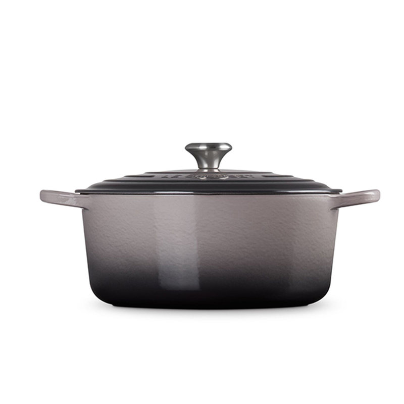 Le Creuset Signature Enameled Cast Iron Round Dutch Oven with Lid, 9 quarts, Oyster
