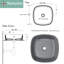 Regatta Poured Square Vessel Bathroom Sink-14721424