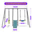 Ensemble de balançoires pour la cour arrière, ensemble de balançoire extérieur 550LBS pour enfants, ensemble de balançoire avec glissoire et balançoire, 1 balançoire à soucoupe
