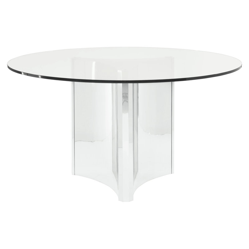 Abbott Round Glass Dining Table