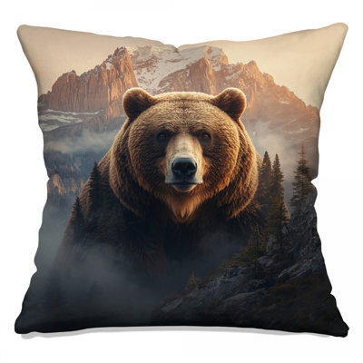 Coussins Grizzly Bear In Mountains