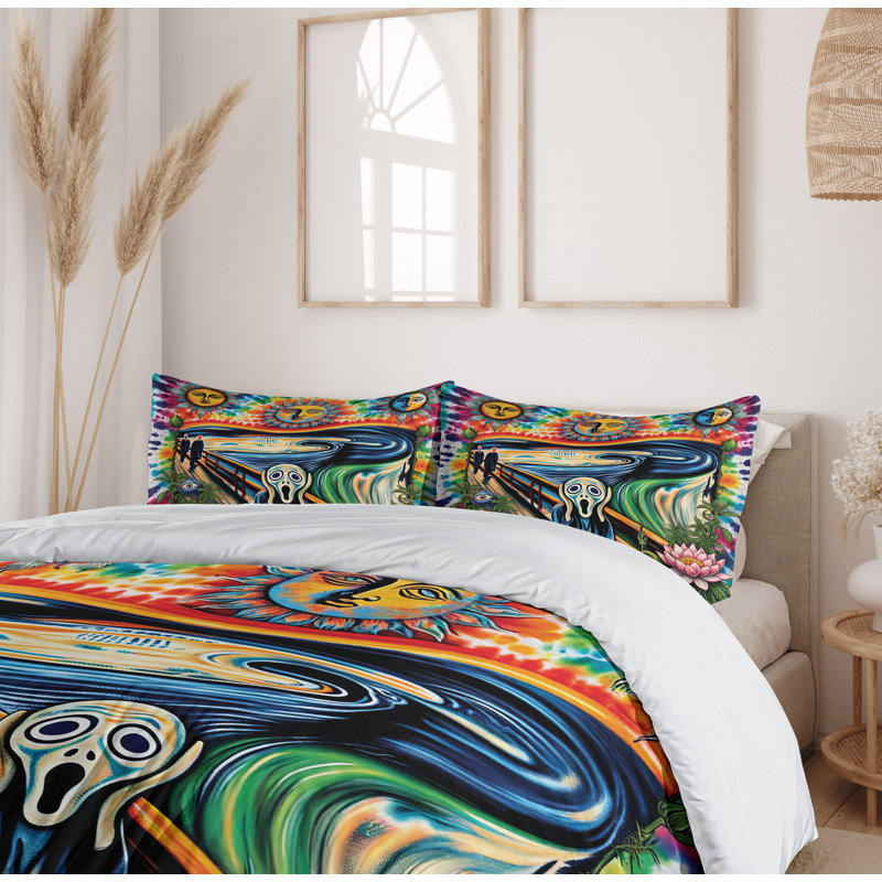 Trippy Duvet Cover, King Duvet Cover + 2 Standard Shams