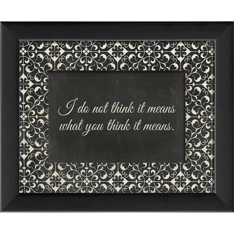 « do not pensent it not pense it », art textuel encadré