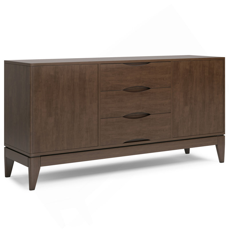 Buffet Harper en bois franc brun noyer