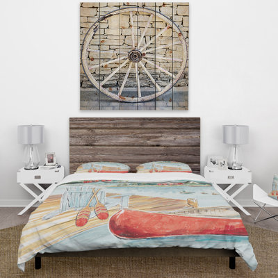 Farmhouse / Country Polyester Weave / Muslin Abstract Duvet Cover