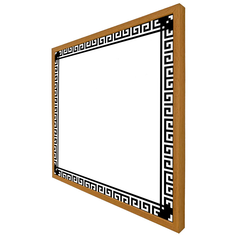 Baugus Greek Key Border Frame - Single Picture Frame Print, Black Framed, 41cm H x 41cm W x 4cm D