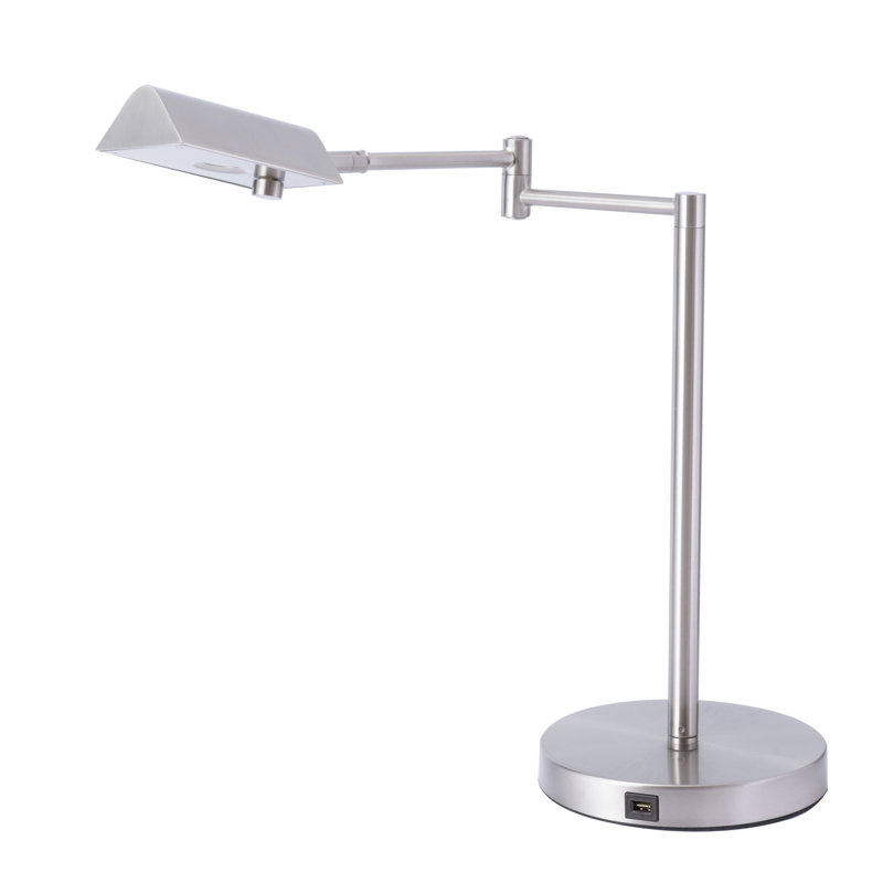 Lampe de bureau 17,5 po Pipkins, Nickel brossé
