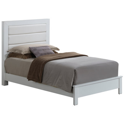 Lit simple contemporain blanc élégant pour les chambres chics