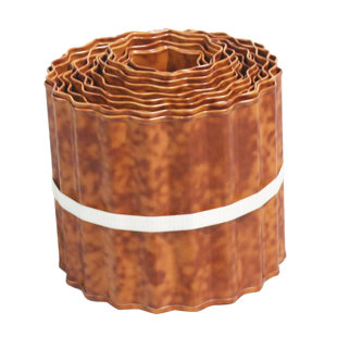 4w Corrugated Galvanized Steel Garden Edging, Landscape Border For Flower Beds And Pavers