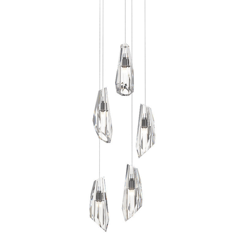 Luma 5 - Light Pendant, Long: 16" - 130", Ink