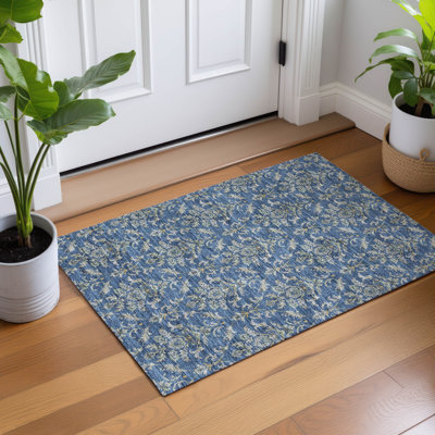 Tapis damassé intérieur / extérieur lavable à la machine ACN2325