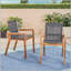 Chaise en maille et bois Belfast avec finition teck-130117402