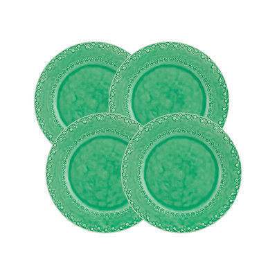Flora 11.42'' Earthenware Dinner Plate , Set of 4