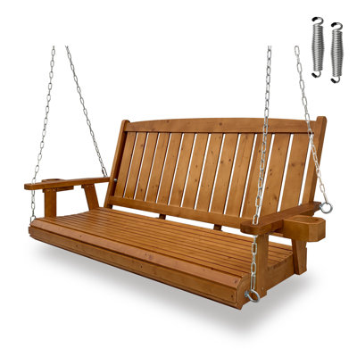 Balancelle de patio en bois 5 pi, balancelle suspendue pour jardin, réservoir