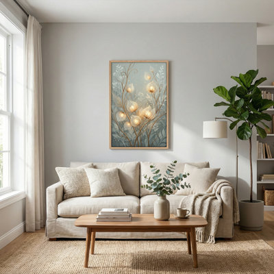 Ensemble de 1 tableau sur toile « Fleurs lumineuses »