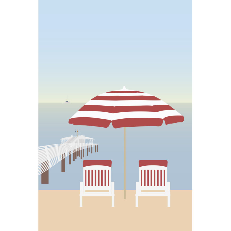 «Lido di Camaiore I» par Gurli Soerensen, reproduction d'art sur toile tendue, H 36 po x l 24 po