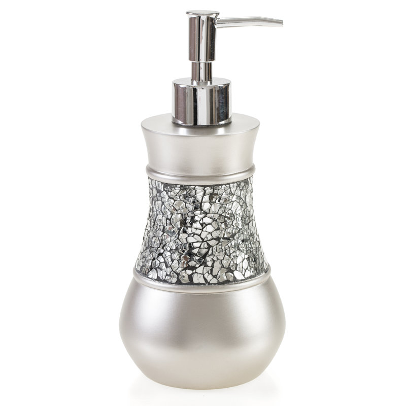 Distributeur de savon gris / argent brossé