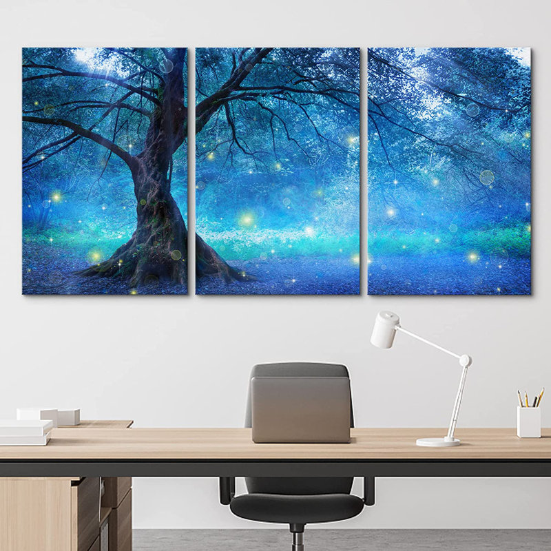 «Dreamy Fairy Tree» avec impression de toile tendue, H 36 po x l 72 po x P 1,5 po