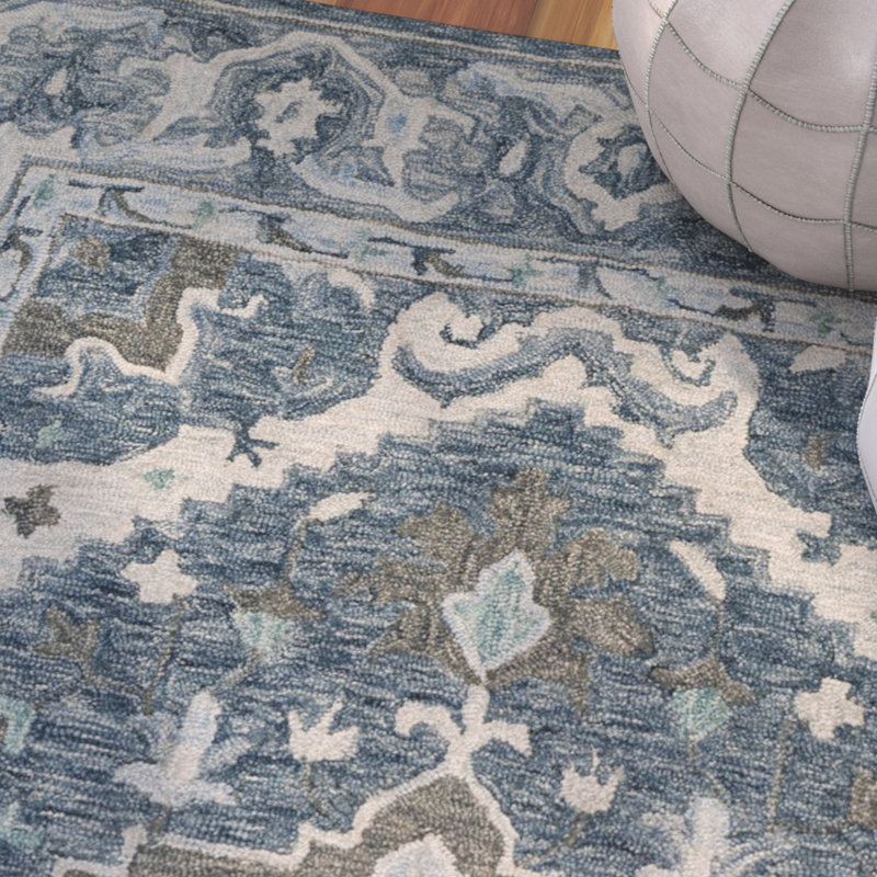 Tapis oriental en laine touffeté à la main Vahakn, Rectangle 9 pi x 12 pi