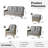 7 - Person Wicker Outdoor Conversation Set, Patio Sofa Set with Cushions-1857893631