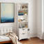 Tall Nightstand With Bookshelf & 2 Drawers, 5-tier Vertical Storage Cabinet For Bedroom, Space-saving Bedside Table For Small Spaces-714412193