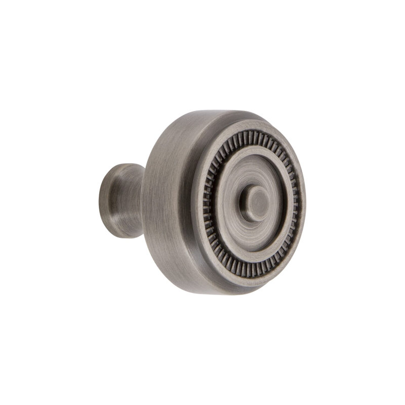 Soleil Round Knob, Antique Pewter