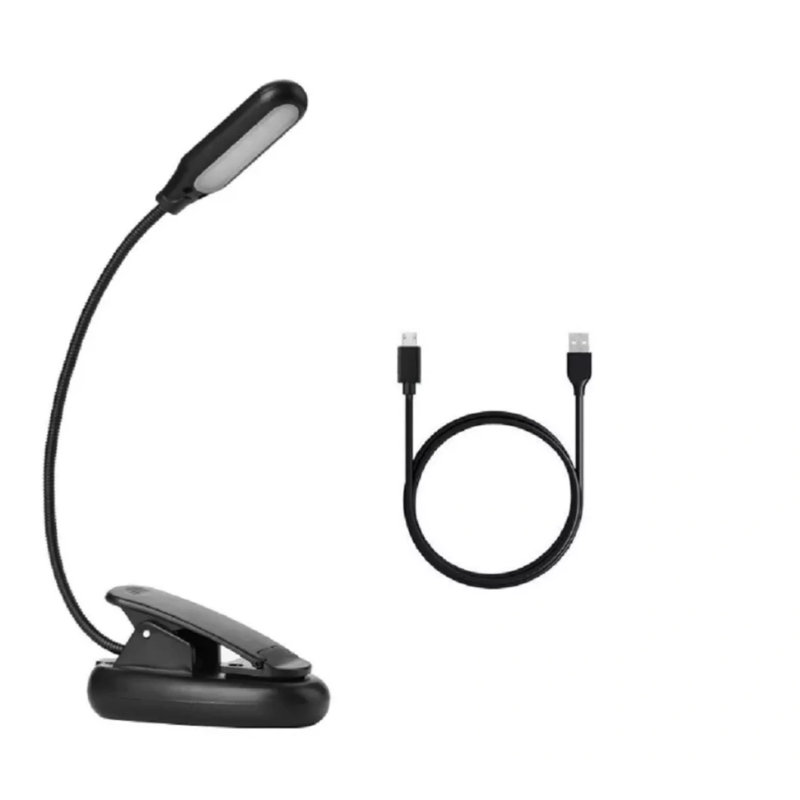  Led Reading Book Light With Flexible Clip Rechargeable Lamps For Reader