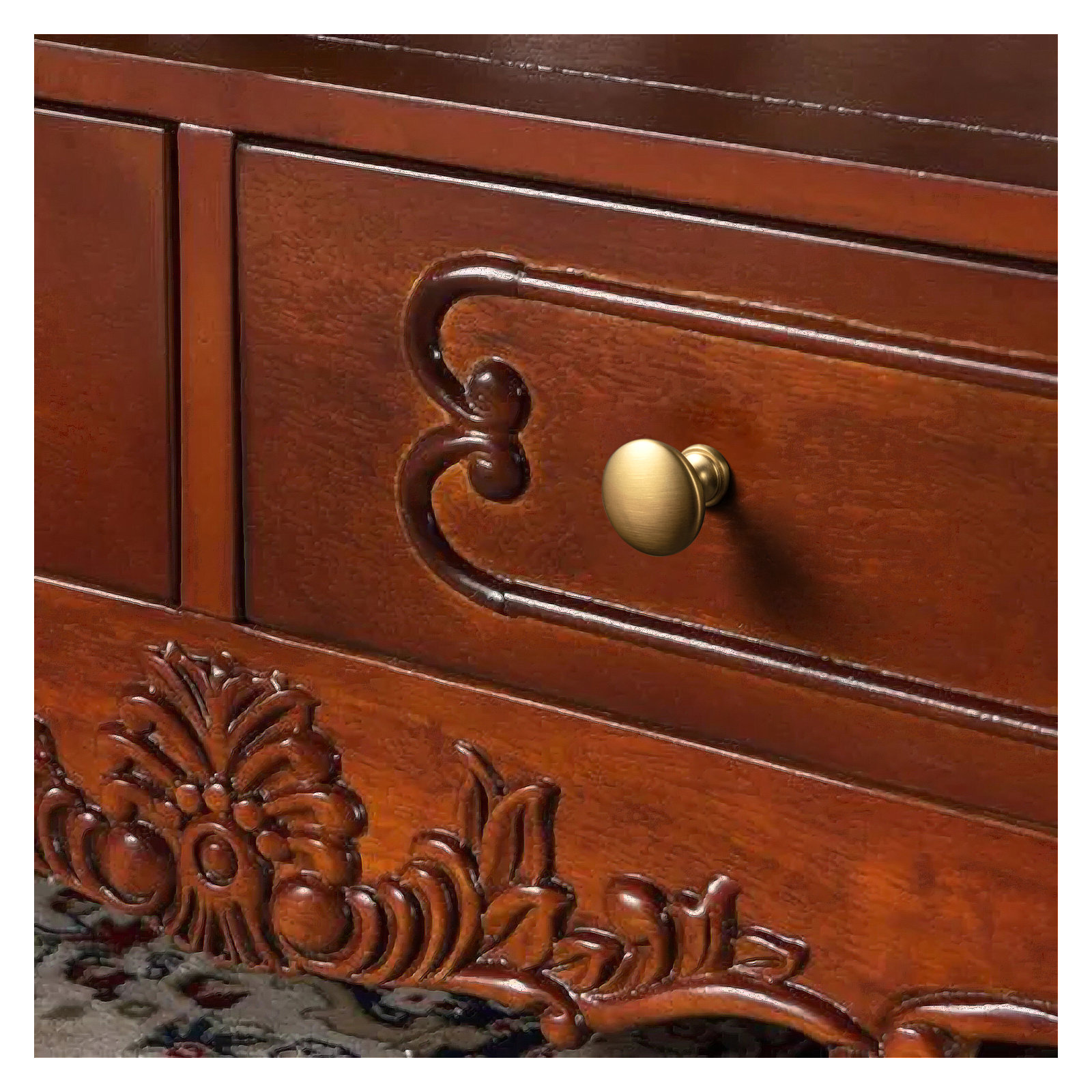 1.18" Mushroom Knob, Champagne Bronze