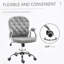 Chaise de bureau, chaise de bureau capitonnée à boutons avec accoudoirs rembourrés, hauteur réglable et roulettes pivotantes