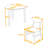 3-Piece Triangular Dining Table Set with 2 Upholstered Chairs and Table-293636653