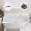 Baignoire de trempage autoportante 59 po x 30 po en alcôve autoportante autoportante avec trop-plein blanc brillant