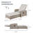 Alyeska Aluminum Outdoor Chaise Lounge With Air Pump, Adjustable Reclining Back & Sunbrella Cushions-923928146