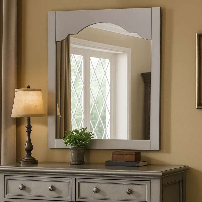 Miroir décoratif encastré, Gris
