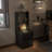 Nightstand With Charging Station, Smart Nightstand With Night Light, Modern Night Stand With Bookshelf, Bedside Tables With Storage Cabinet For Bedroom (Bookshelf)-1051661610